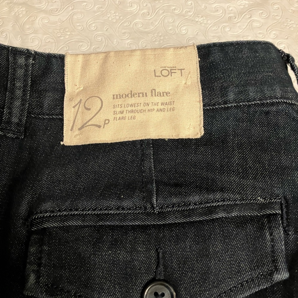 Ann Taylor LOFT Dark Blue Modern Flare Jeans